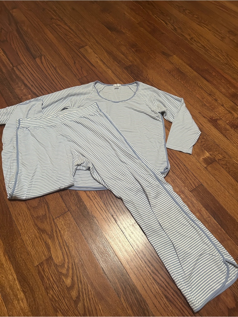 LAKE Striped Blue and White Pajama Set-Small